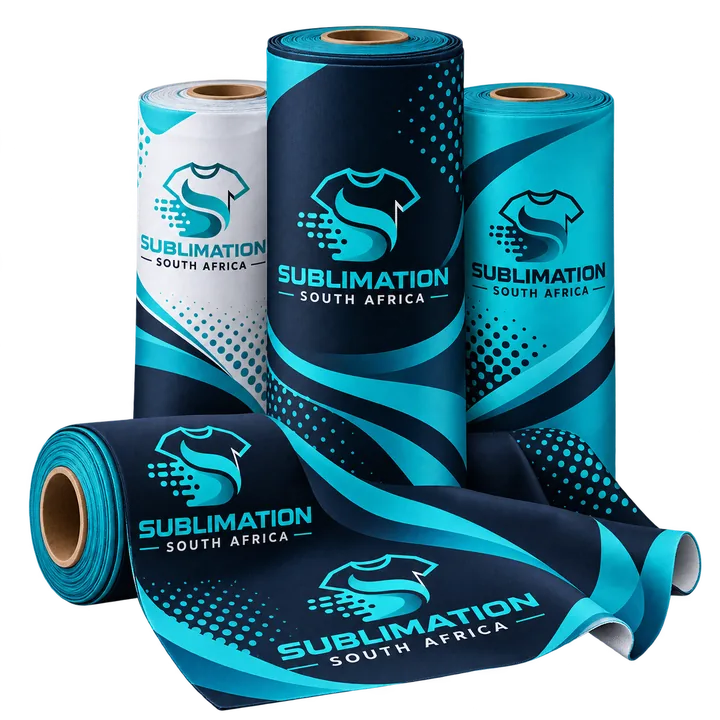 Rolls of custom dye sublimated polyester fabric