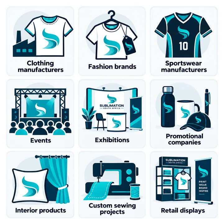 Sublimation use cases for clothing manufacturers, fashion brands, sportswear manufacturers, exhibitions and promotional companies